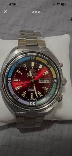 WATCH ORIENT AUTOMATIC RETRO YEAR 80s  KING DIVER BIG SIZE 45 MM WORKS PERFECT KEEP EXACTLY TIME!  NEW CONDITION   HERMOSO RELOJ ORIENT AUTOMATICO RET