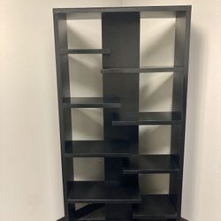Beautiful Altmark Bookcase With Staggered Floating Shelves Black 