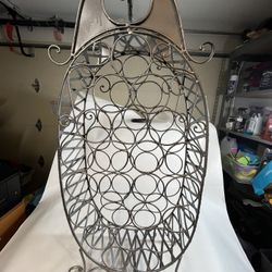 Steel Wine rack 38” X 18” Pewter Painted
