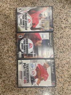 Playstation 2 tigerwoods series 2002, 2004, and 2006 cash only pick up only.