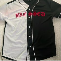 Forever 21 "BLESSED" baseball Jersey 