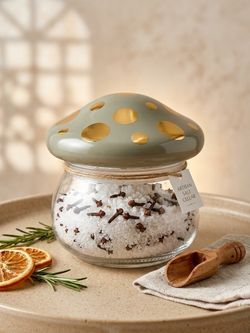 Mushroom Glass Jar with Decorative Lid