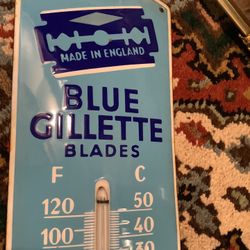 Gillette thermometer porcelain sign