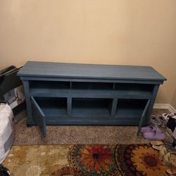 Blue Rustic Tv Stand