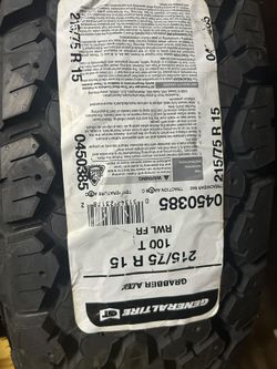 General Tire Set Of 2 215/75/15