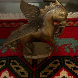 CABALLO ALADO PEGASUS ANTIGUO DE BRONCE MUY PESADO