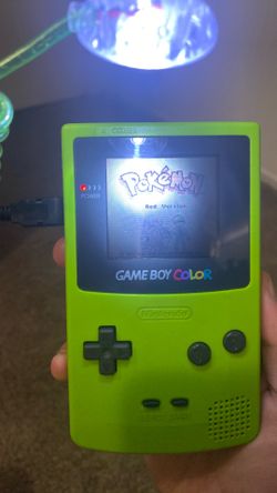 Gameboy color with pokemon red and light