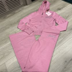 Juicy Couture Knitted Tracksuit Set with Rhinestone Detail