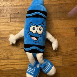 Crayola Experience Cerulean Blue Crayon Plush Stuffed Animal