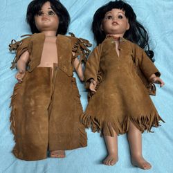 Porcelain Indian Girl & Boy