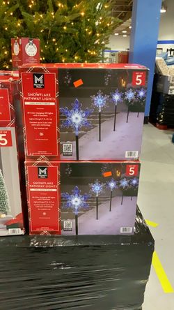 Member's Mark Snowflake Pathway Lights Set of 5
