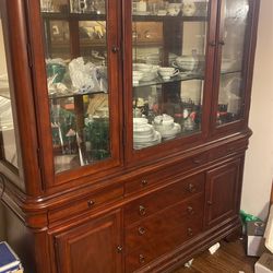 Lighted China Cabinet With High End China Thumbnail