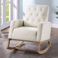Beige Rocking Chair