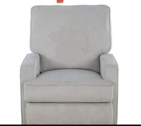 Baby Relax Addison Swivel Gliding Recliner - Performance Gray Fabric: Modern Accent, Solid Pattern, 1-Seater