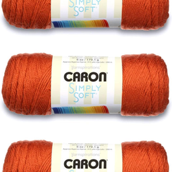 (3) Caron Simply Soft - Pumpkin - 6oz each (315 yds each)  **READ DESCRIPTION**
