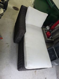 Patio couch pier 1 single brown