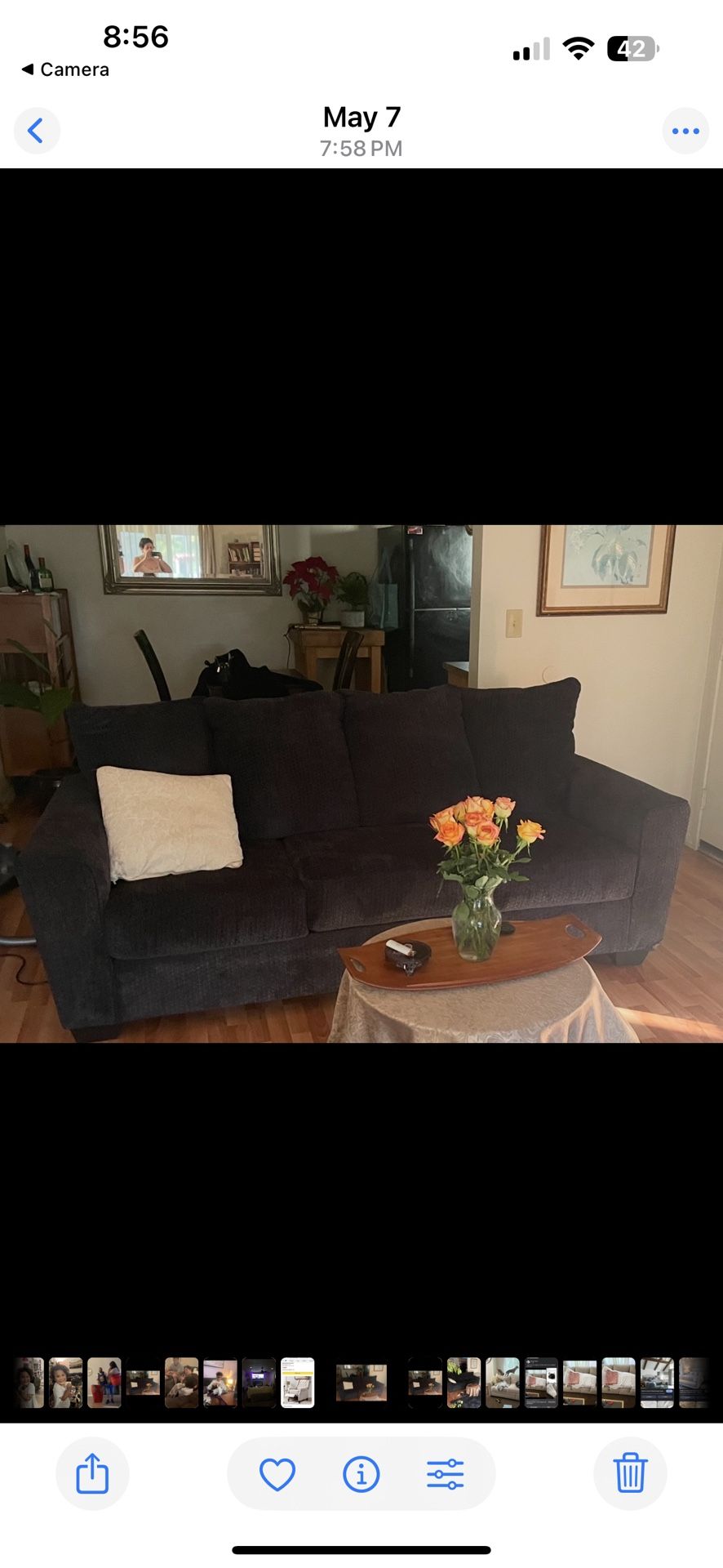 Couch dark blue