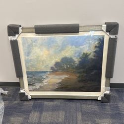 Framed Glass Beach Picture 