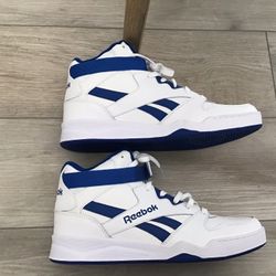 NEW~Authentic~Reebok Royal Bb4500~hiStrap White Vector Blue/White Basketball Shoes~G58629~Size 12
