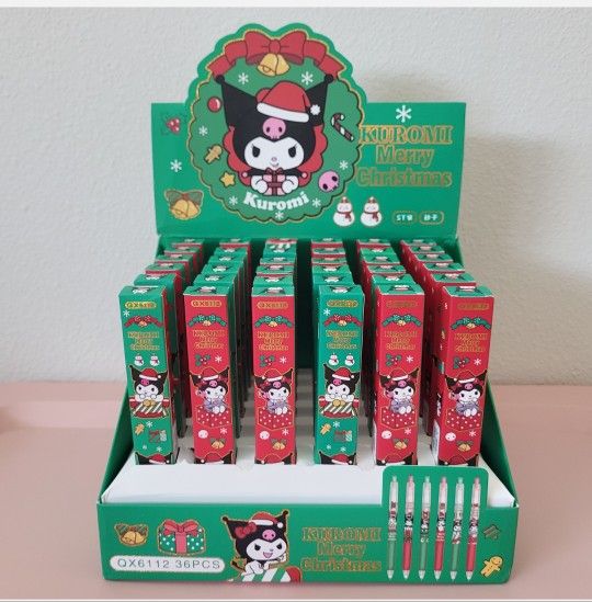36 PCS Kuromi Blind Box Pens Christmas Theme Stocking Stuffers Favors (WHOLE BOX) Wholesale Resale