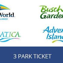 SeaWorld, Aquatica, Busch Gardens Or Adventure Island Tickets+ Parking