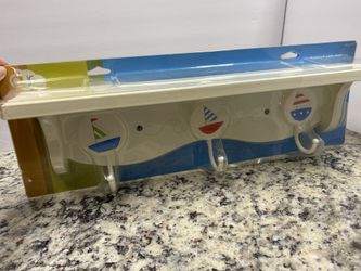 NEW⛵️Nautical Display Shelf with Hooks