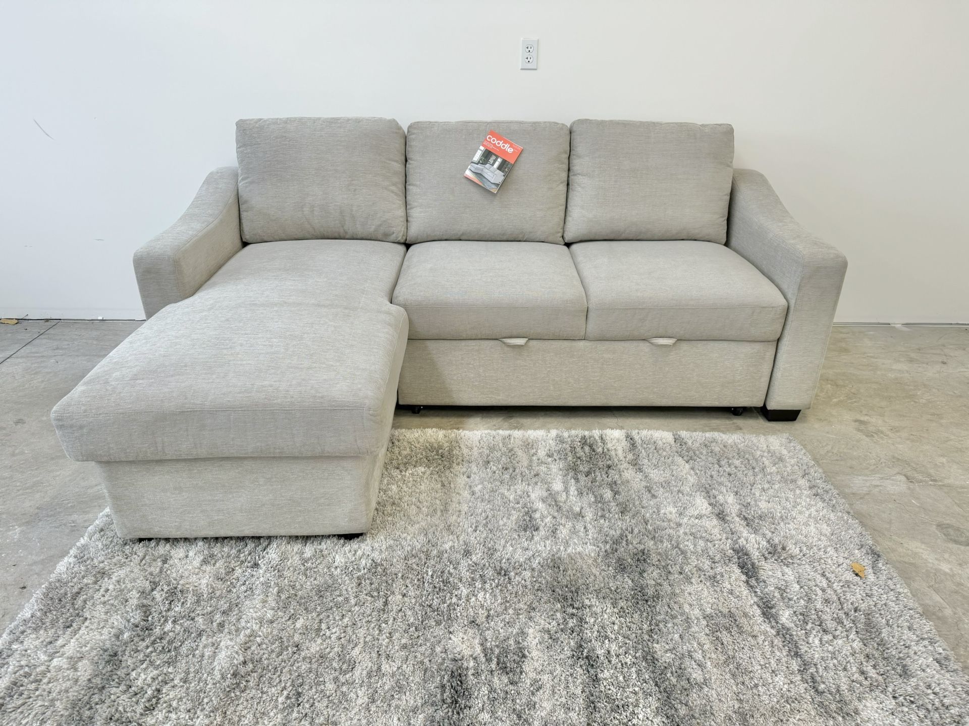 Coddle Aria Fabric Sleeper Sofa with Chaise