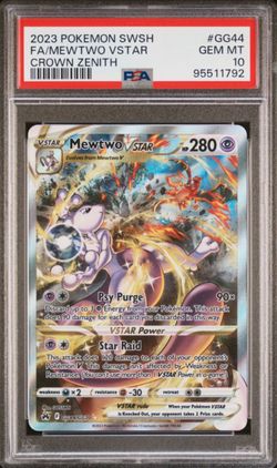Pokemon Crown Zenith Mewtwo VSTAR PSA 10