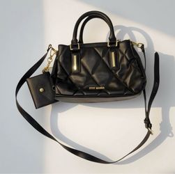 Steve Madden Quilted Satchel with Crossbody Strap