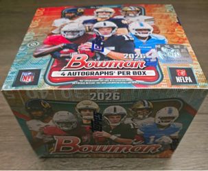 2026 Bowman Football Jumbo Box - 4 Autos Per Box