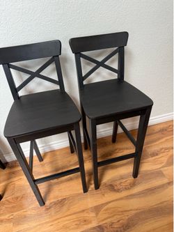 TWO HIGH CHAIRS/STOOLS