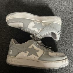 Bapesta Grey Patent Leather