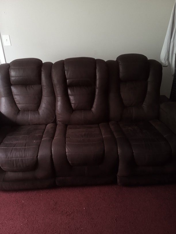 $125 Brown Suede Couch