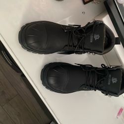 Black Steal Toe Work Boots 