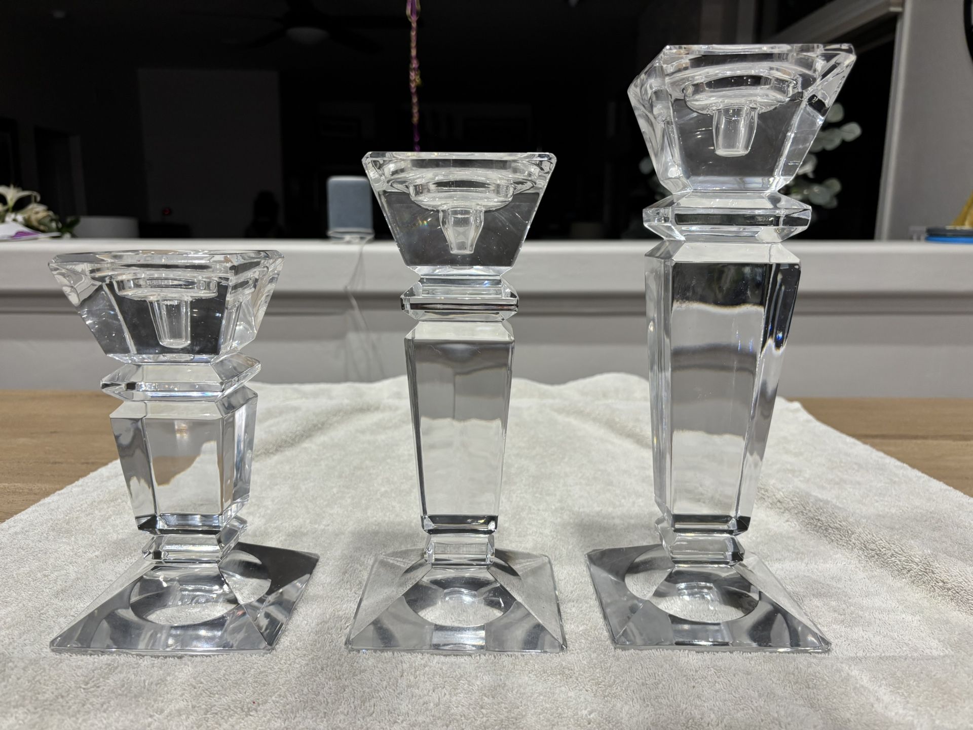 Glass Candle Stick Holders