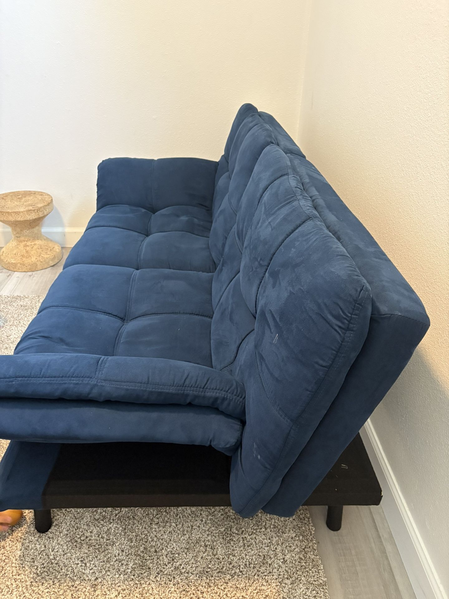 Lightly Used Mainstays Memory Foam Futon, 72" ,Blue