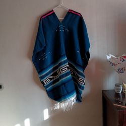 Mexican Sarape Blue Color