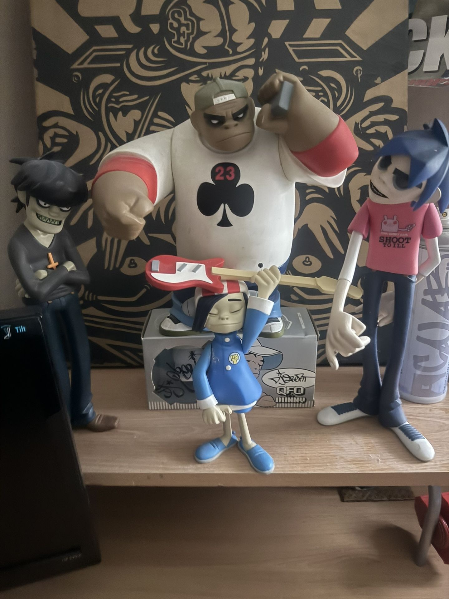 KidRobot-Original Calloway Gorillaz- See Noodle- In Blue- Glue Wore Put From Years Of Suspect In Sun room - I Reglued  It 
