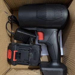 21V Cordless Leaf Blower, 990000 RPM High-Speed, 2×6Ah Large-Capacity Batteries & Fast Charger Included, Lightweight Handheld Blower for Lawn/Garden/Y