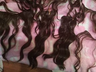 " Real Hair "(Wavey ) Sew In Hair Extensions