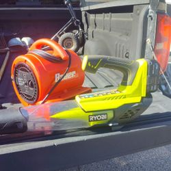 Bauer Blower & Ryobi Leaf Blower With 18 Volt Battery 