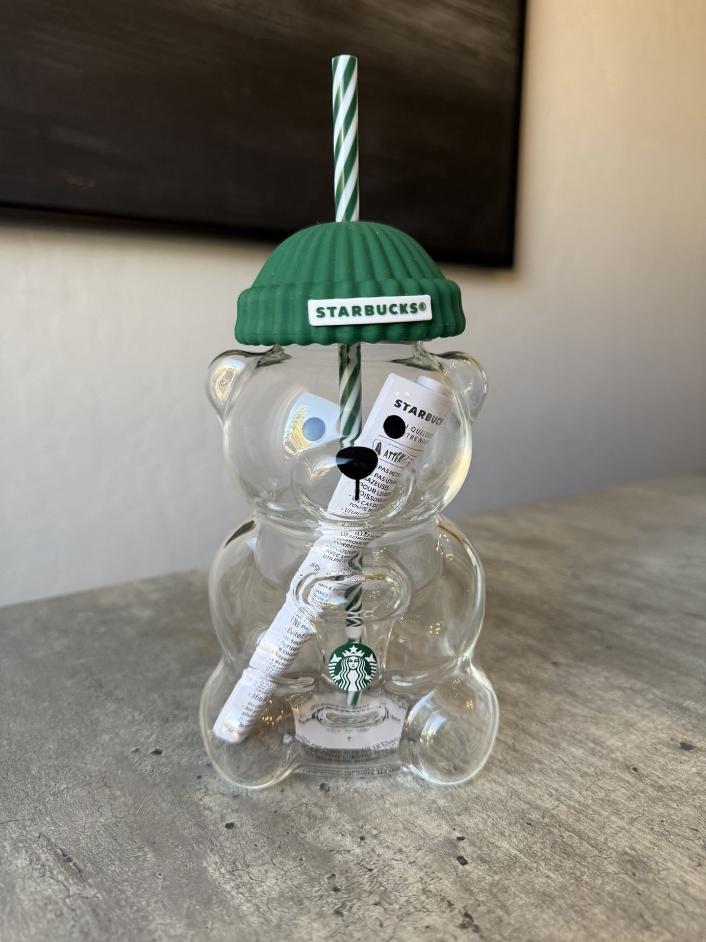 Starbucks Teddy Bear Bearista Glass Cup 2025 Limited Edition