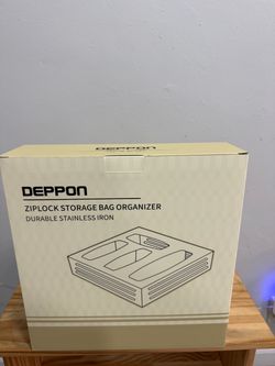 Deppon Ziplock Storage Bag Organizer for Kitchen Drawer - Durable Stainless Iron