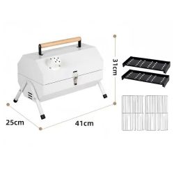 Portable folding charcoal grill for 3 to 5 people good for picnic and camping