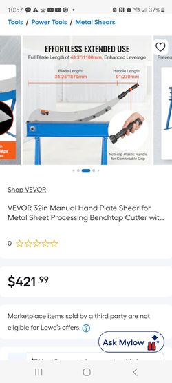 Cortadora de lamina de metal "32" Shear"
