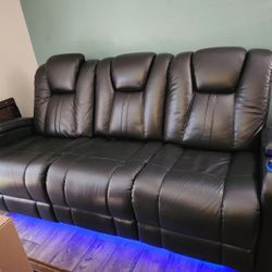 Leather Powered Recliner 