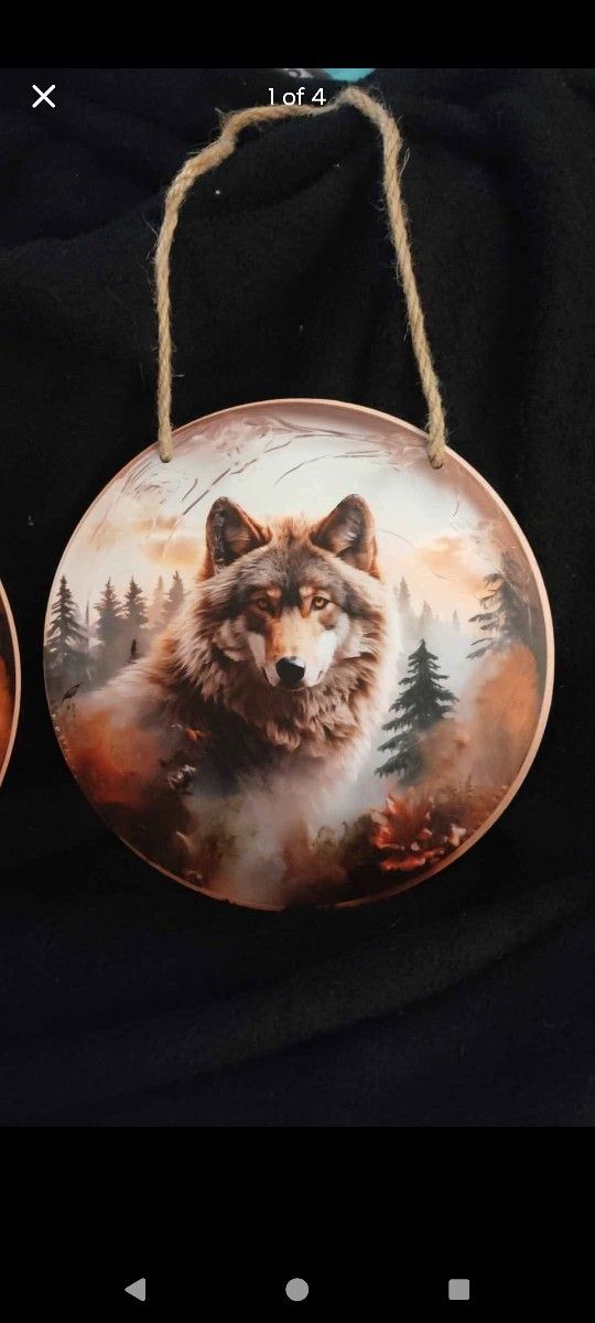 We Wooden Wolf Decor Items