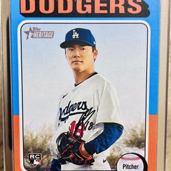 Yoshinobu Yamamoto Topps Heritage Rc Card 