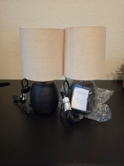 Threshold Table Lamps Set of 2 Black