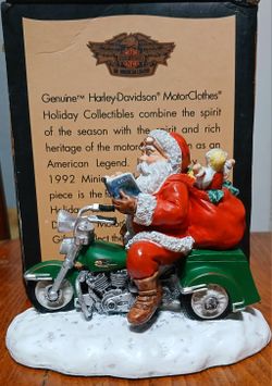 Vintage HARLEY DAVIDSON Santa Figurine 1992